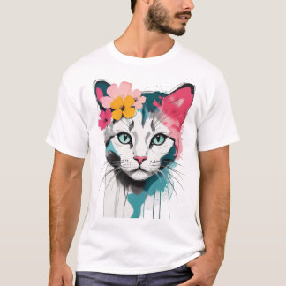 T-shirt Chat Fou .