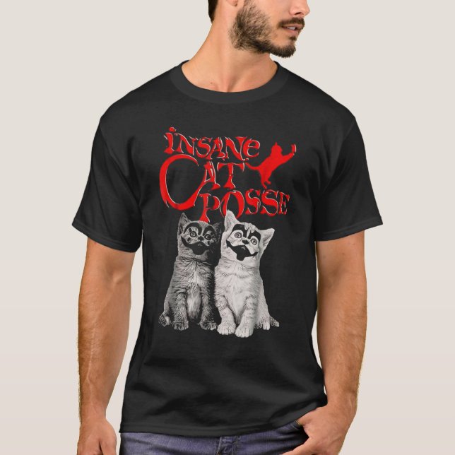 T-shirt Chat fou Chat Posse (Devant)
