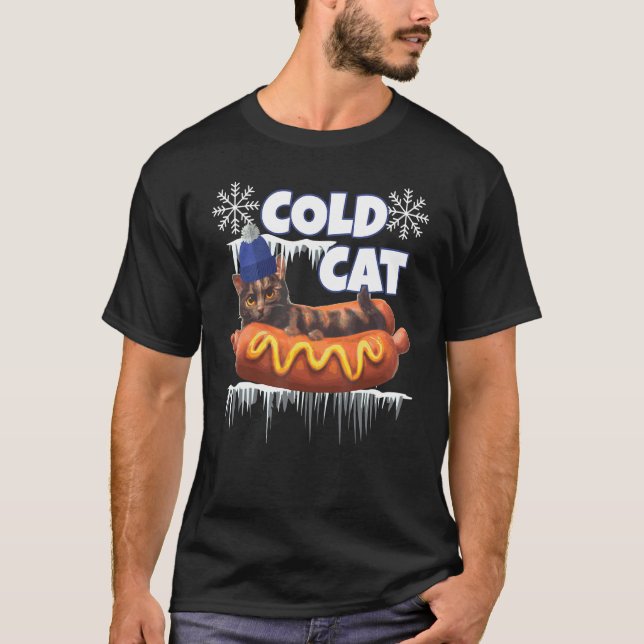 T-shirt Chat froid d'hiver (Devant)