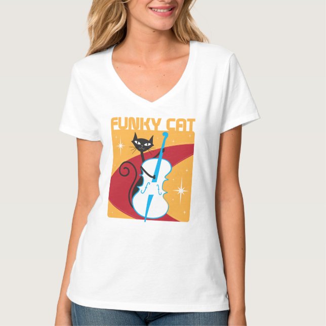 T-shirt Chat funky (Devant)