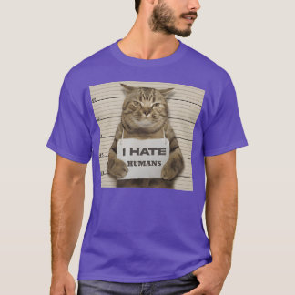 T-shirt Chat Funny Je déteste Humains garçon