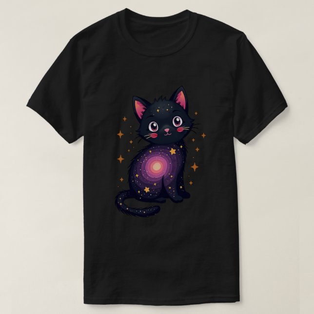 T-shirt Chat Galaxie (Design devant)
