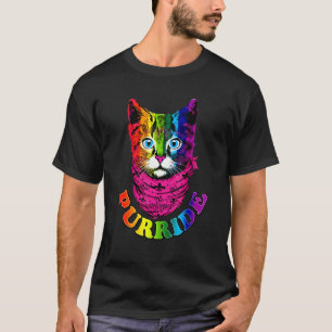 T-shirt Chat Gay Pride Purride Drapeau Gay Chat LGBTQ Fier