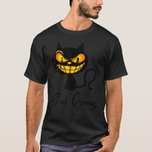 T-shirt Chat Génie Maléfique Diabolique Sourire Chat
