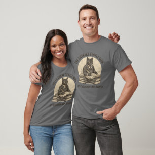 T-shirt Chat Gentilhomme Littéraire Mes Week-ends Sont Rés