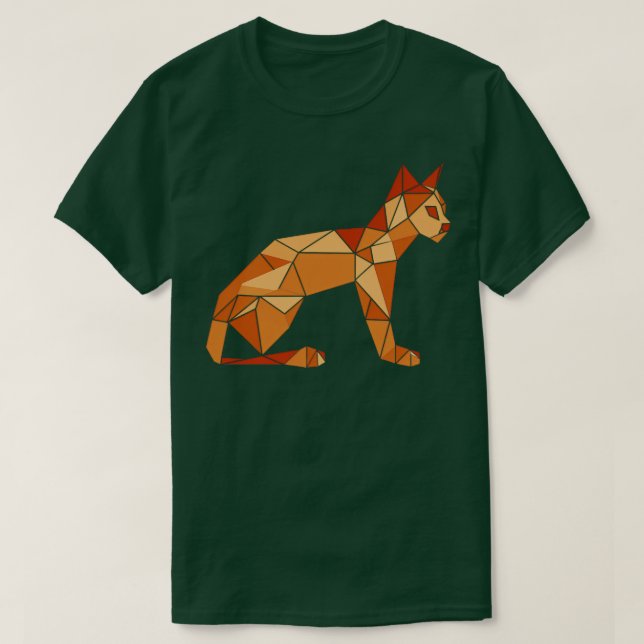 T-shirt Chat géométrique (Design devant)