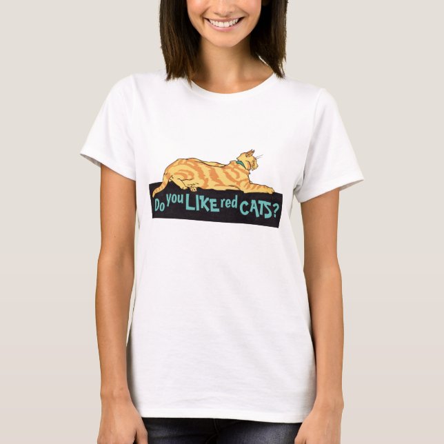 T-shirt Chat Ginger Striped Aimez-Vous Les Chats Rouges ? (Devant)