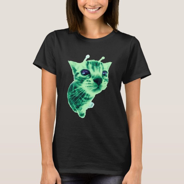 T-shirt Chat Gnarp Drôle de Chat Alien Mème Brainrot Drôle (Devant)