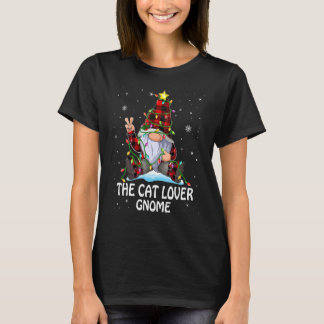 T-shirt Chat  Gnome Buffalo Carreaux Correspondant Arbre d