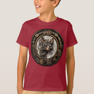 T-shirt Chat Goggings Steampunk