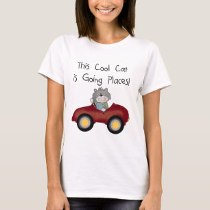 T-shirt Chat Going Places Chemises rouges Voiture et cadea