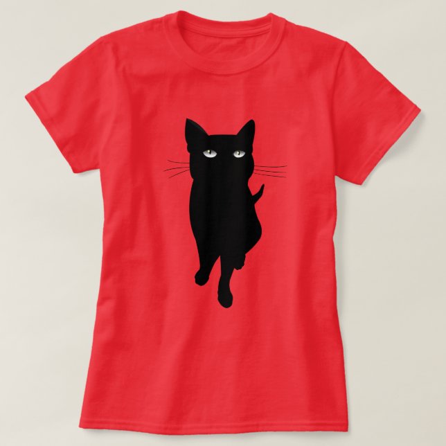 T-shirt Chat gothique noir (Design devant)