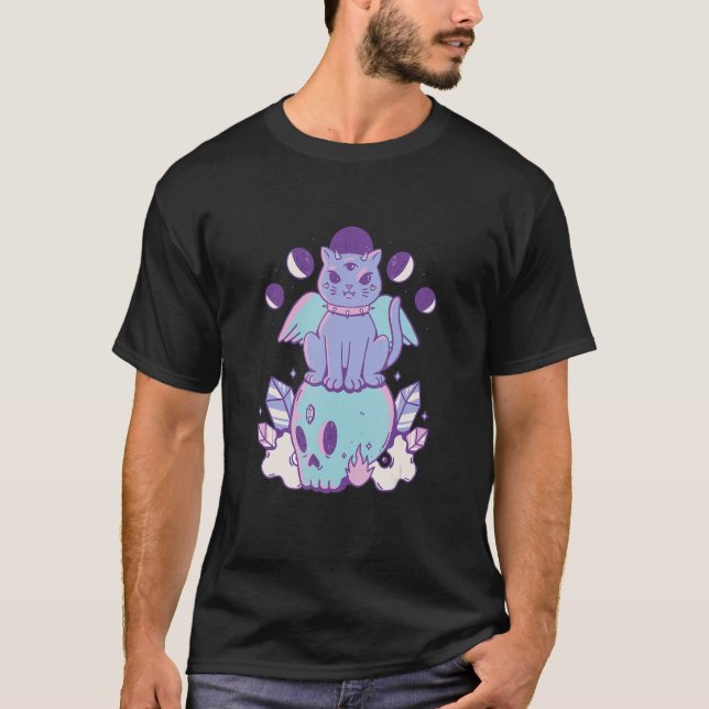 T-shirt Chat gothique pastel gothique (Devant)