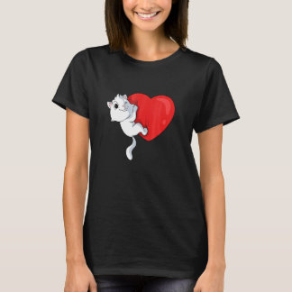 T-shirt Chat Grand Cœur Propriétaire de Chat Chats