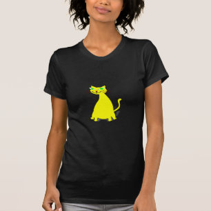 T-shirt Chat gras jaune