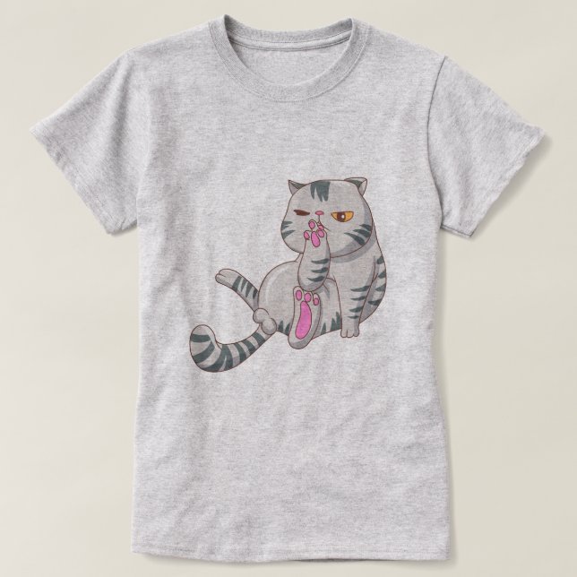 T-shirt Chat gras mignon (Design devant)