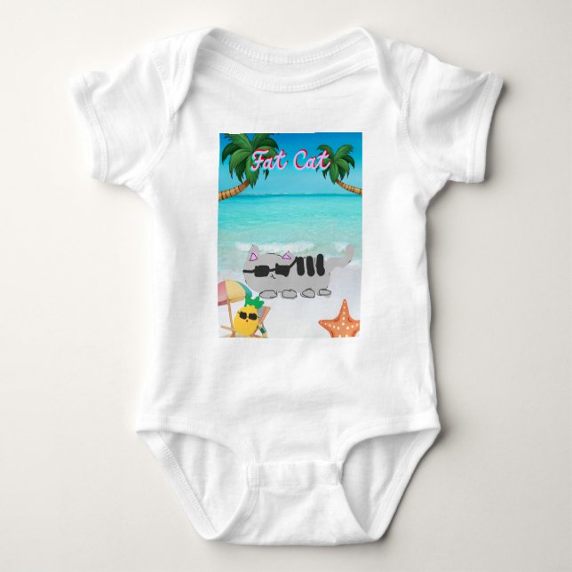 T-shirt chat gras pour femmes été (Devant)