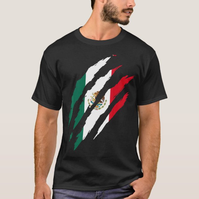T-shirt Chat griffe drapeau Mexique drapeau Mexique (Devant)