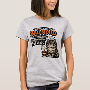 T-shirt Chat Grincheux Café Humeur – Design de Citation Dr