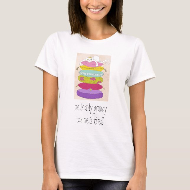 T-shirt Chat grincheux de princesse et les bandes (Devant)