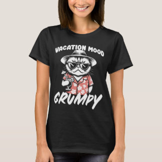T-shirt Chat grincheux en mode vacances