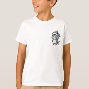 T-shirt Chat gris tabby grincheux portant un costume de re