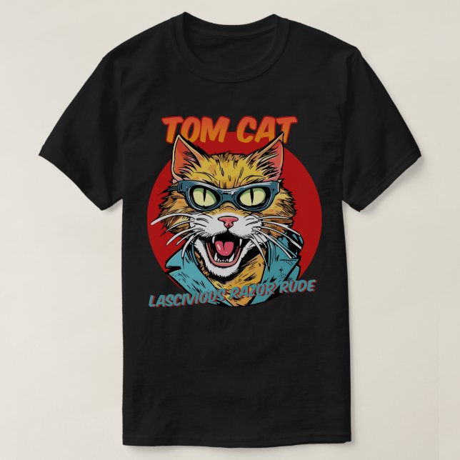 T-shirt Chat grossier sourire lascif (Design devant)