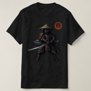 T-shirt Chat Guerrier Samouraï