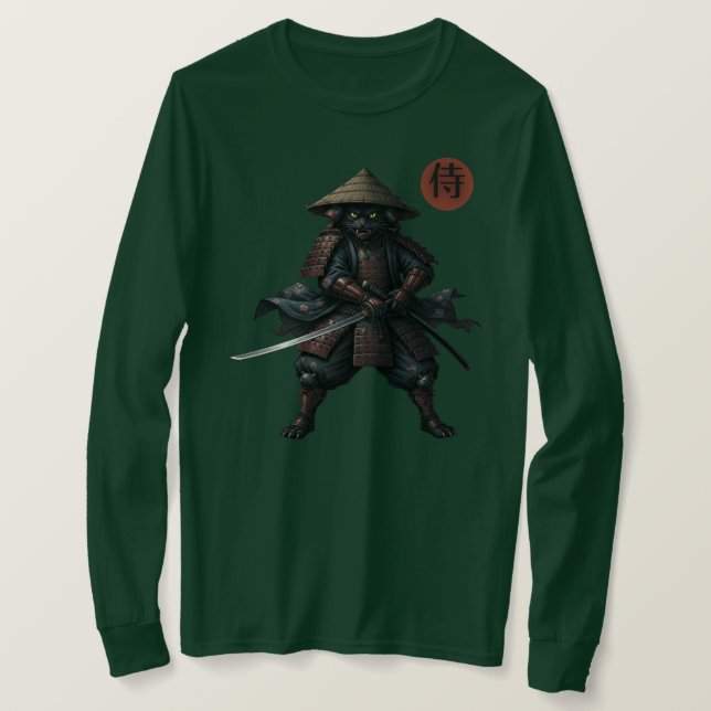 T-shirt Chat Guerrier Samouraï (Design devant)
