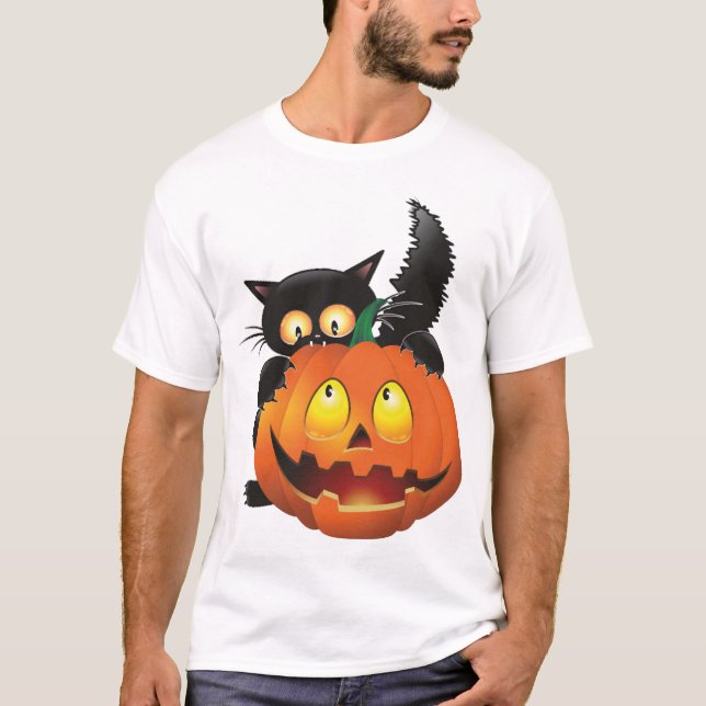 T-SHIRT CHAT HALLOWEEN (Devant)