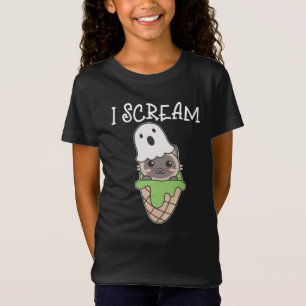 T-Shirt Chat Halloween Ghost I Scream Ice Cream Pun