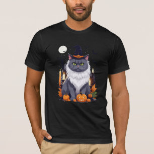 T-shirt Chat Halloween mignonne adorable Drôle animal cari