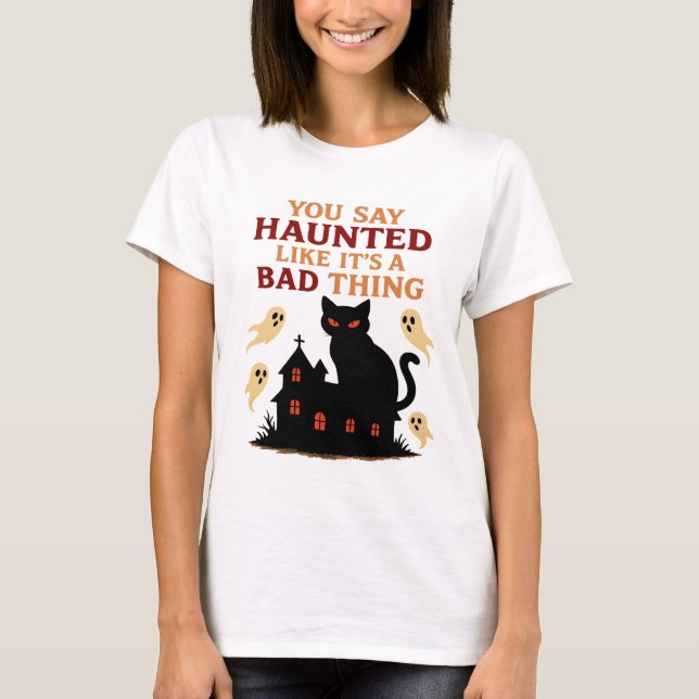 T-shirt Chat hanté (Devant)