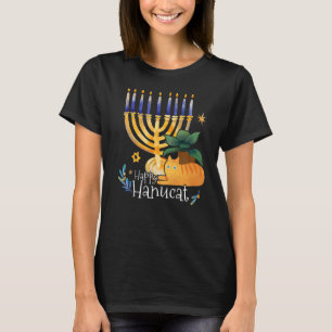 T-shirt Chat Hanucat aquarelle Chat Hanouka