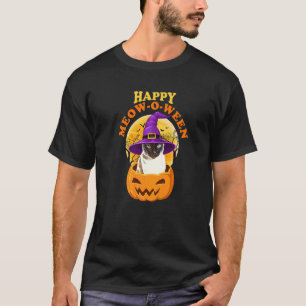 T-shirt Chat Happy Meow O Ween Witch Halloween