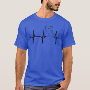 T-shirt Chat Heartbeat Chat Propriétaire mignonne Amoureux
