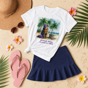 T-shirt Chat Heureux à l'Herbe à Chat Drôle Amoureux des C