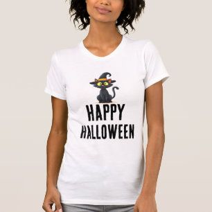 T-shirt chat heureux Halloween T-shirt félin eff