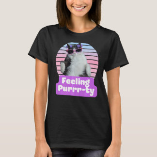T-shirt Chat Hilarious Mème Kitty Feline Se sentir Purr