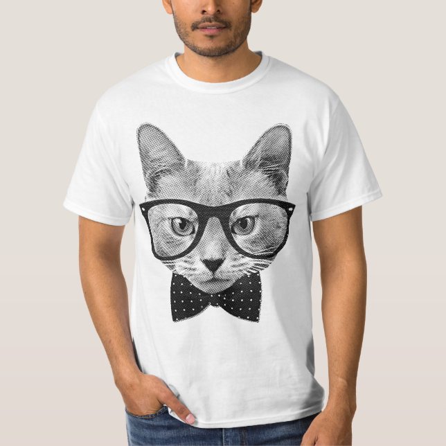 T-shirt Chat hippique vintage (Devant)