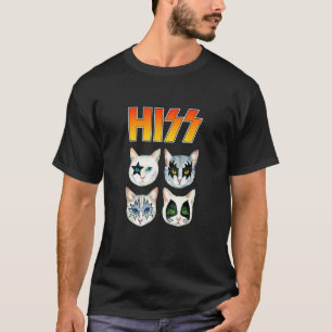 T-shirt Chat HISS Kitten Miaou Rocker Parodie Bande Drôle
