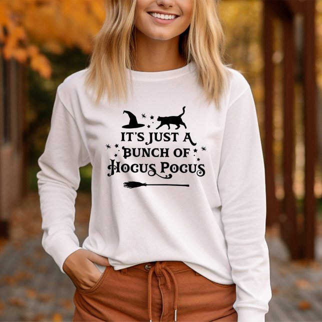 T-shirt Chat Hocus Pocus manches longues femmes Halloween (Créateur téléchargé)