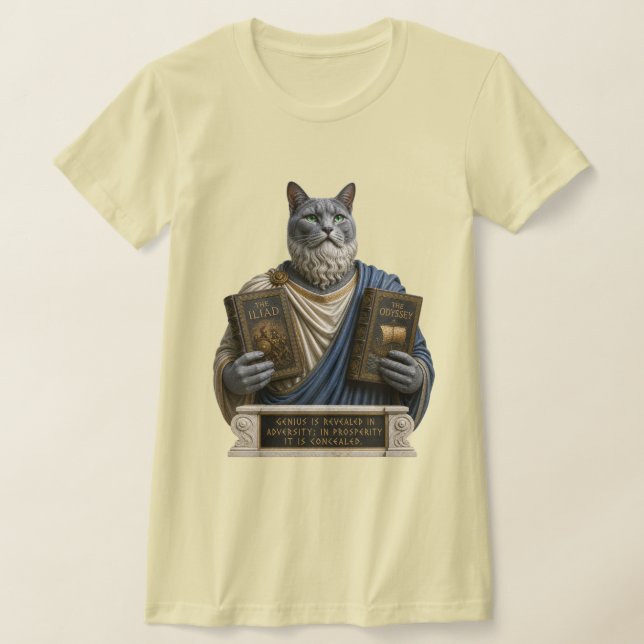 T-shirt Chat homer bleu russe (Poser)