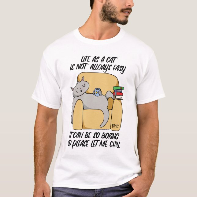 T-shirt Chat Homme blanc (Devant)