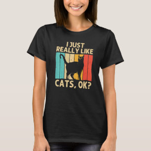 T-shirt Chat Homme Femme Chat Noir Chat Personne Chats
