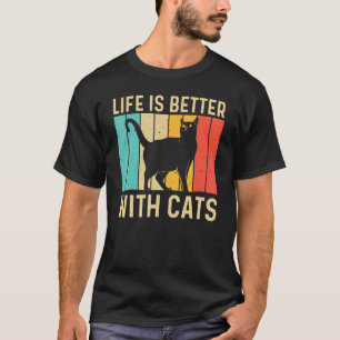 T-shirt Chat Homme Femme Chat Noir Chat Personne Chats