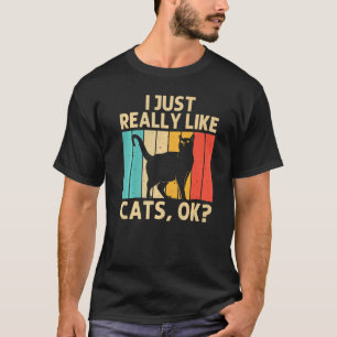 T-shirt Chat Homme Femme Chat Noir Chat Personne Chats