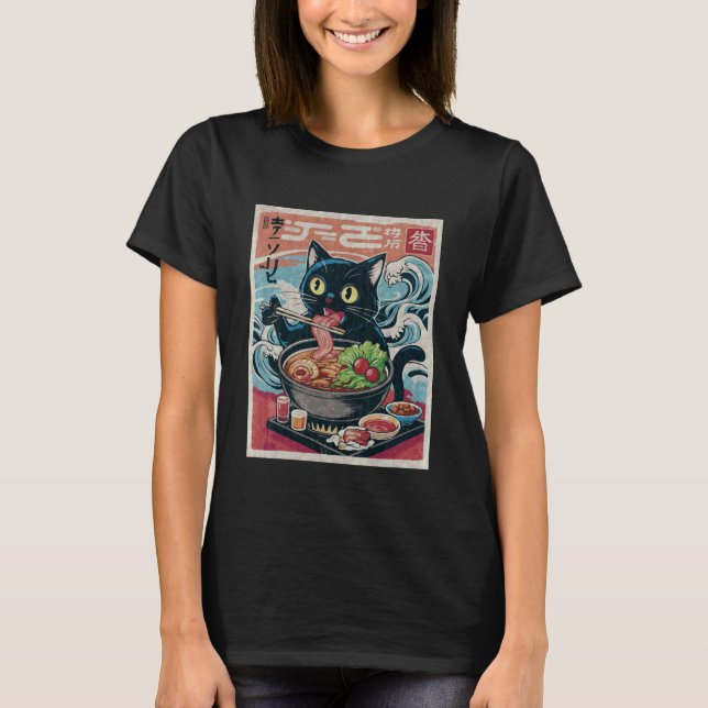 T-shirt Chat Hotpot Kitten Châton Japonais (Devant)