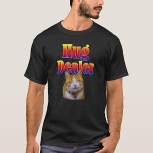T-shirt Chat humour câlin dealer Mignon chat avec un souri