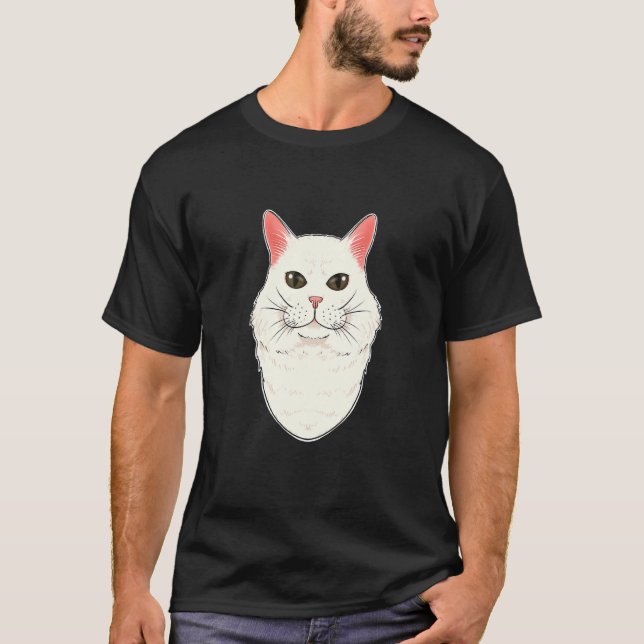 T-shirt Chat I Chat Face I Turc Angora Chat (Devant)
